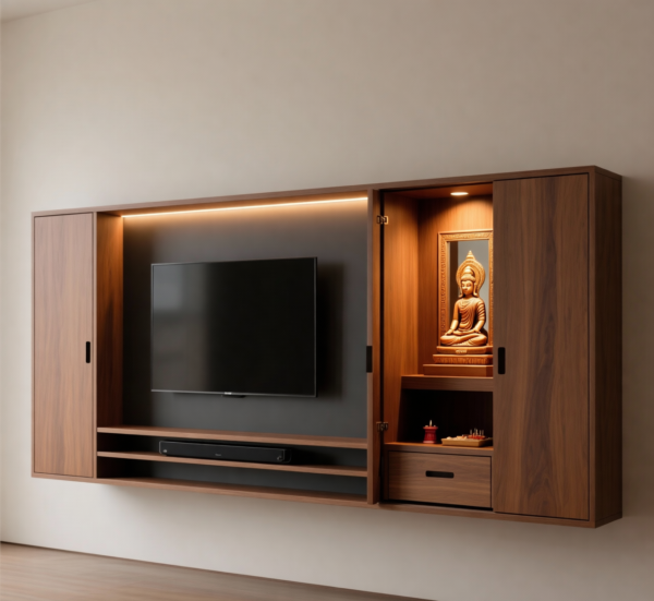 tv with pooja